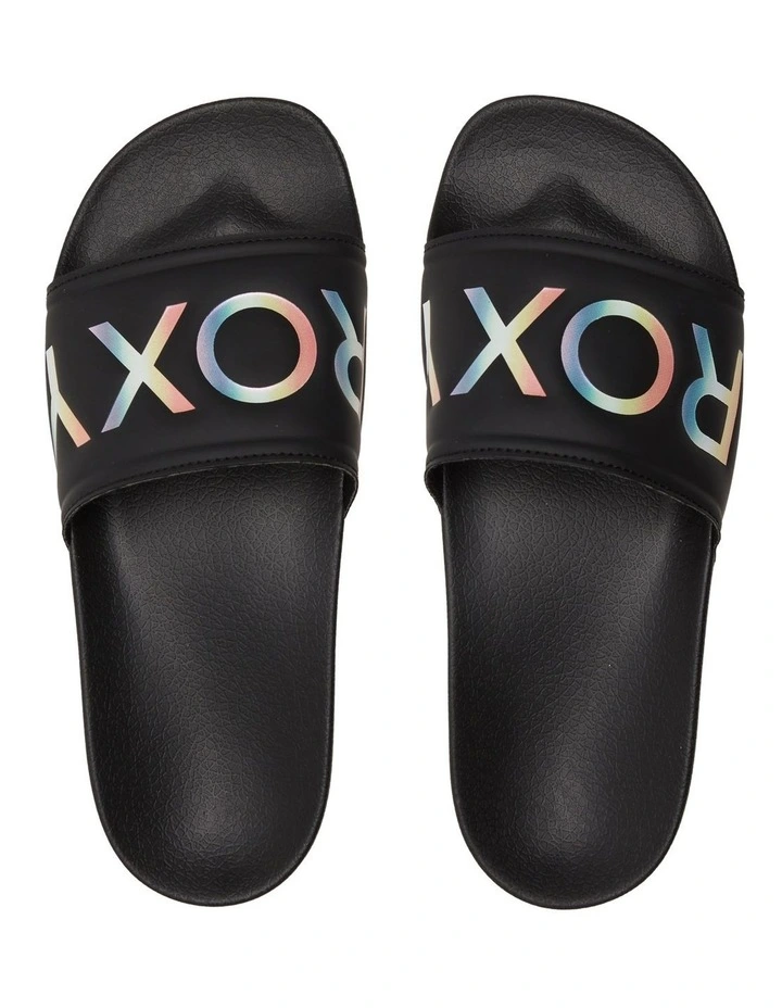 Slippy Slider Sandals in Black image 2