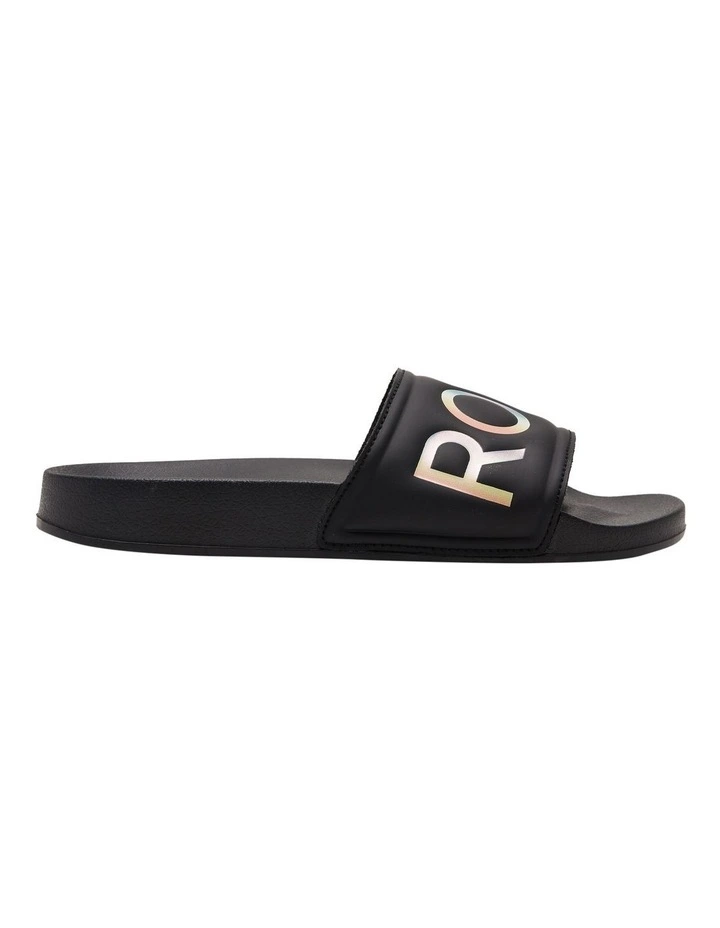 Slippy Slider Sandals in Black image 4