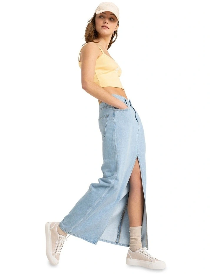 Sun Winds Denim Skirts in Light Blue image 3