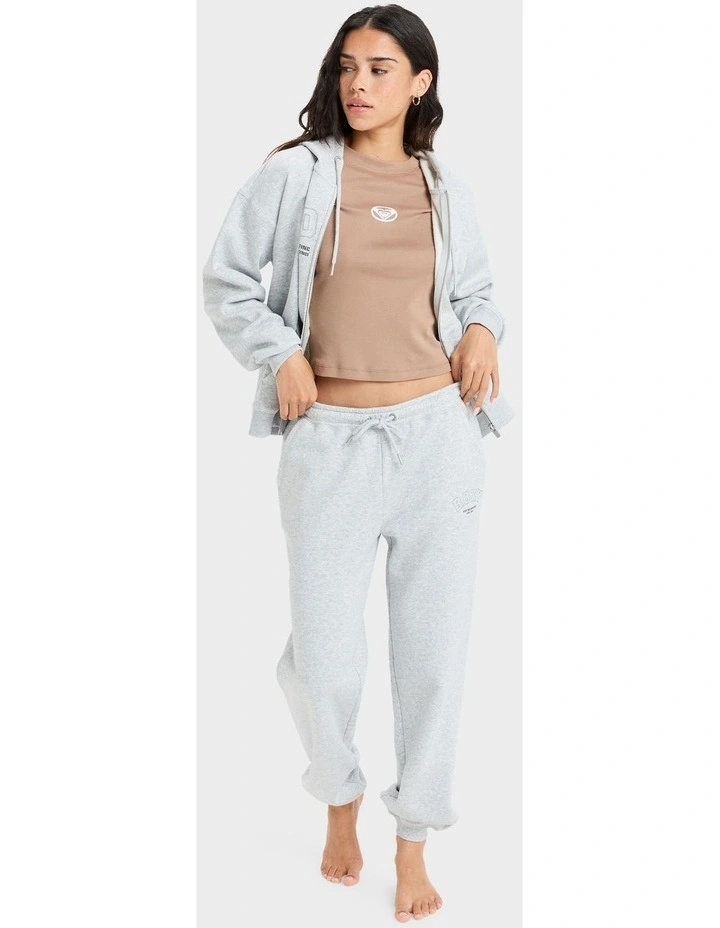 Perfect Place Zip Brushed Fleece Top in Grey image 7