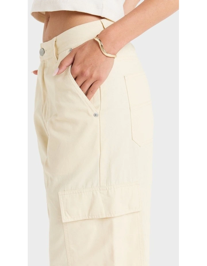 Left Again Cargo Pant in Beige image 3
