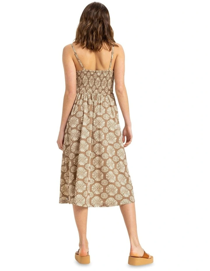 Island Glow Midi Dress in Brown image 2
