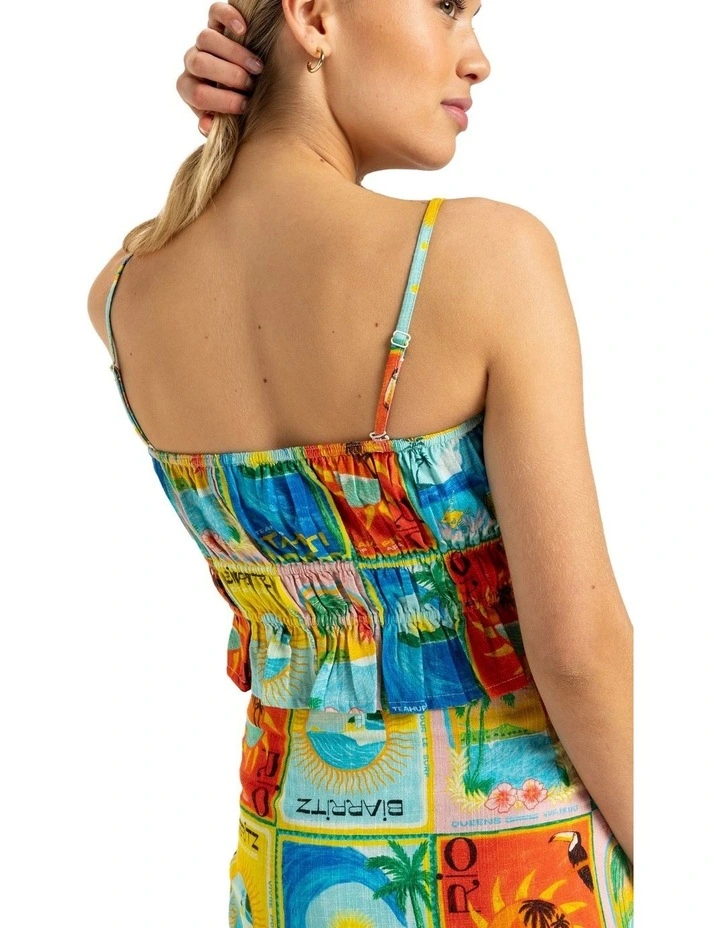 Palmy Daze Top in Atlas Print image 2