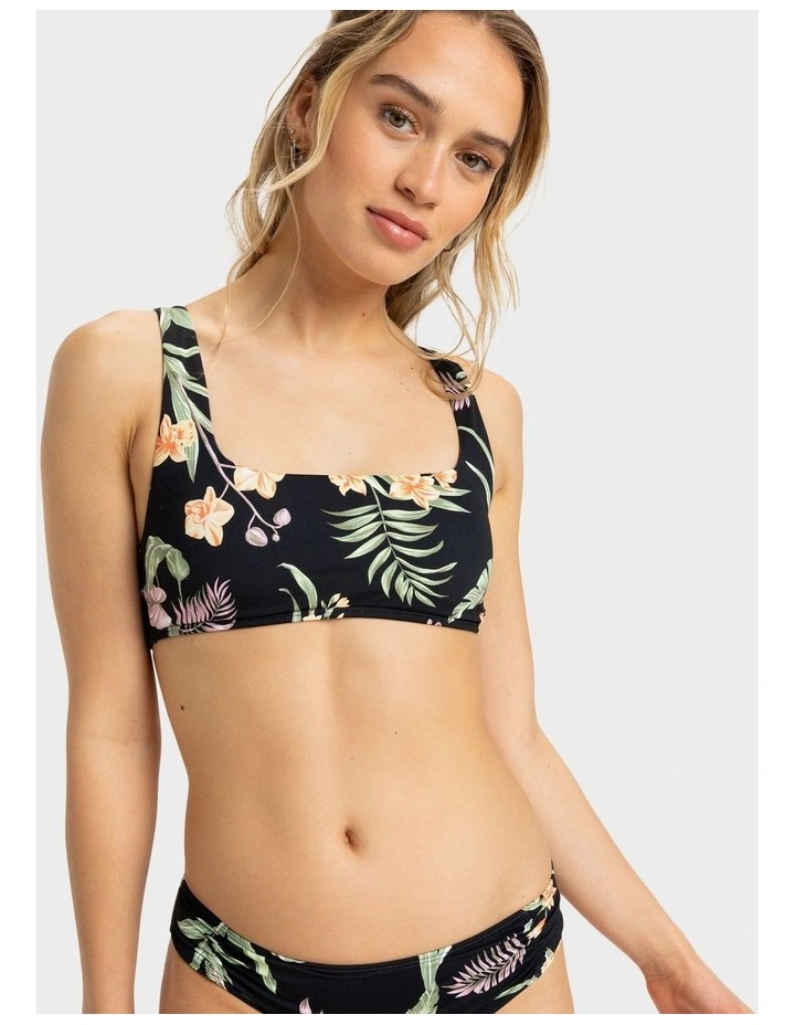 Pt Beach Classics Bikini Top in Anthracite Island Escape image 1