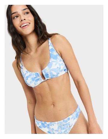 U Bikini Top in Egret Artsy Floral