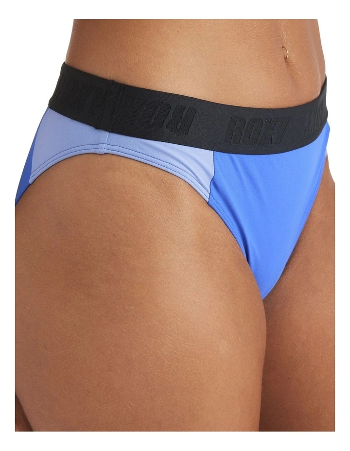 Block Active Cross Back Moderate Bikini Bottom in Dazzling Blue image 4