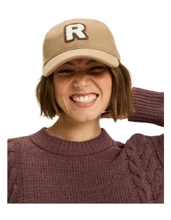 City Of Love Felt Baseball Cap in Brown