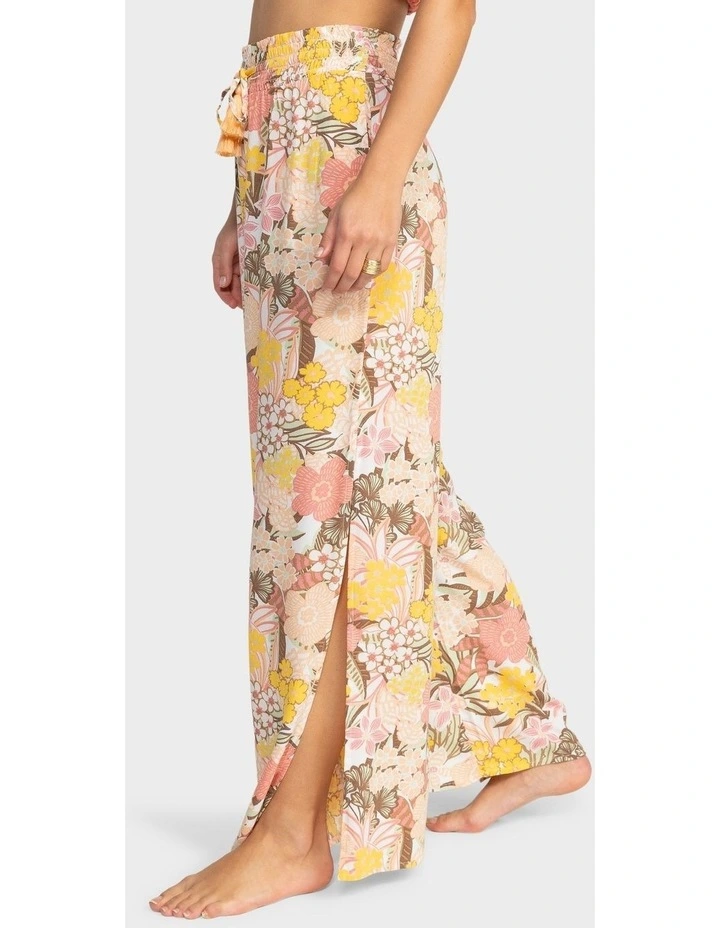 Tropical Rhythm Wide Leg Beach Pants in White image 1
