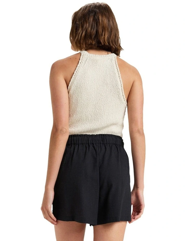 Place To Be Elastic Waist Shorts in Black image 2