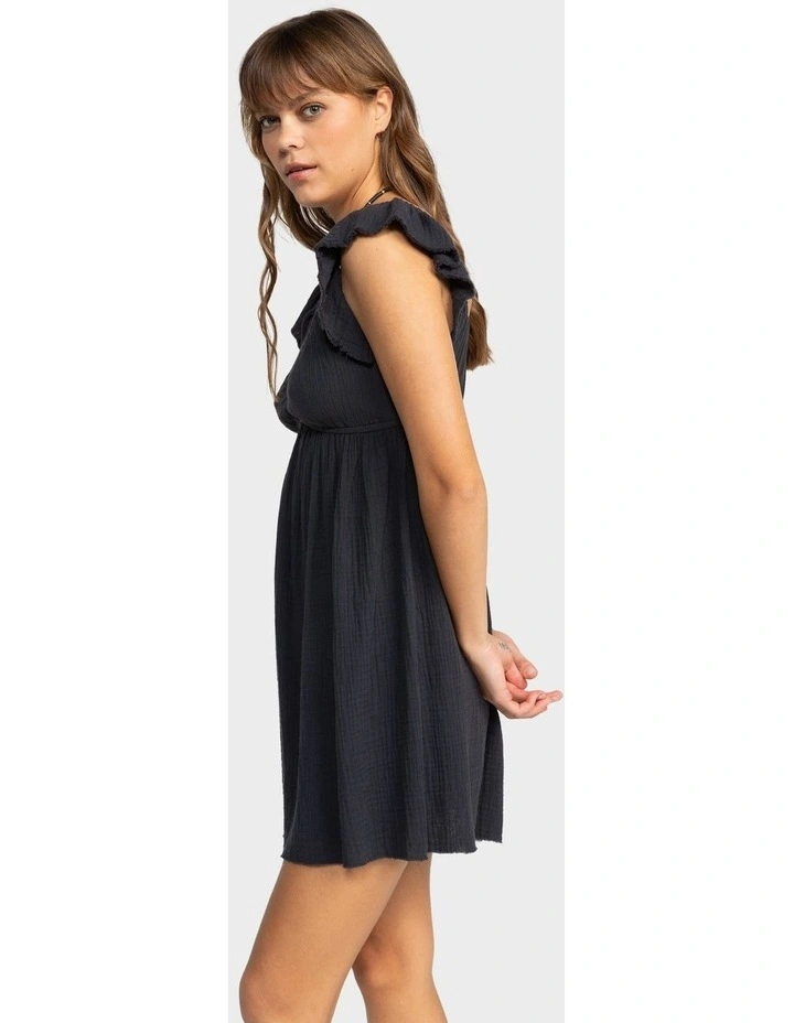 Luna Mini Puff Sleeves Mini Dress in Black image 3
