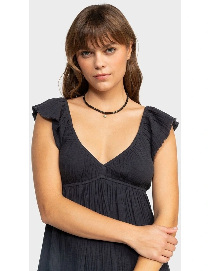 Luna Mini Puff Sleeves Mini Dress in Black image 4