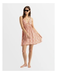 Evening Glow Front Twist Mini Dress in White