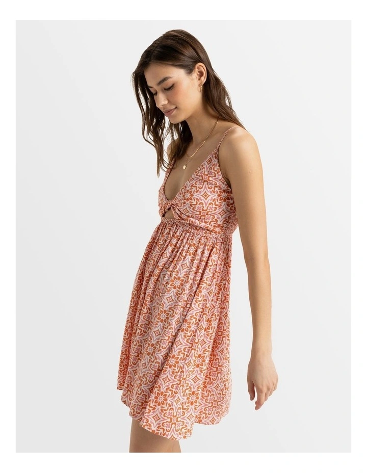 Evening Glow Front Twist Mini Dress in White image 3