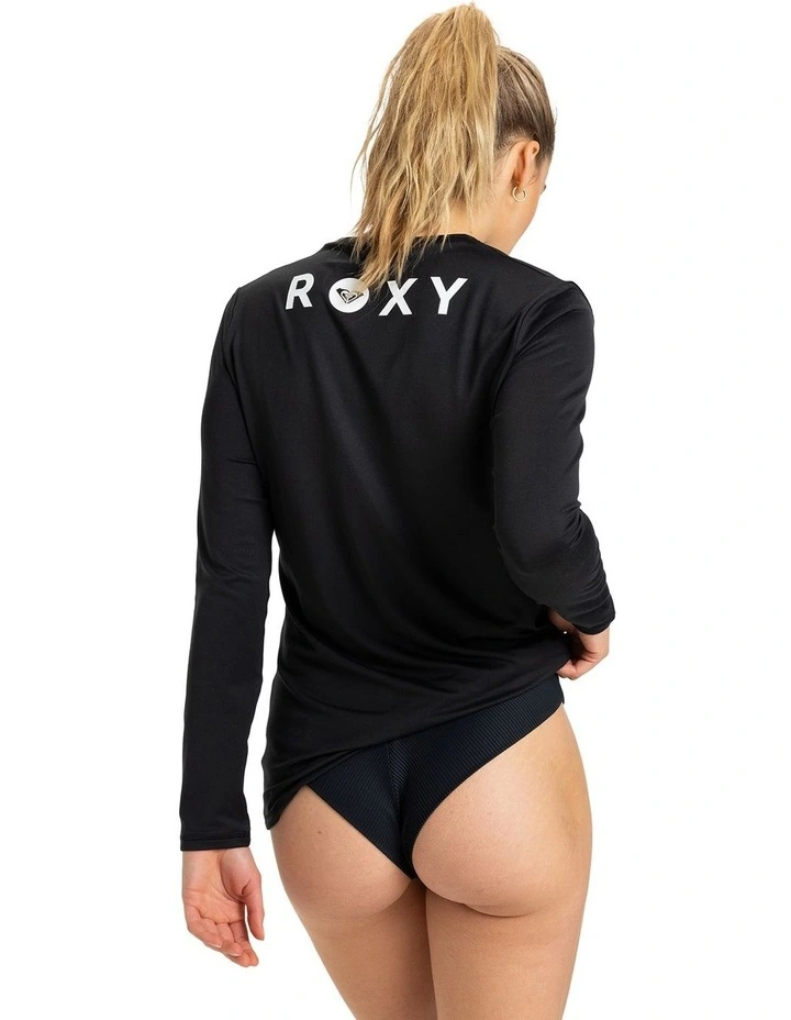 Happy Waves Long Sleeve Rash Shirt in Black image 2
