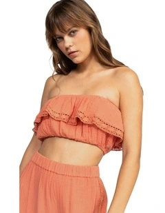 Womens Golden Tropic Halter Top Pink