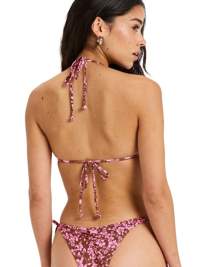 Kerlina Tiki Tri Triangle Bikini Top in Brown image 2