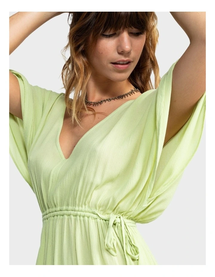 Sun Beach Cover Up Mini Dress in Green image 4