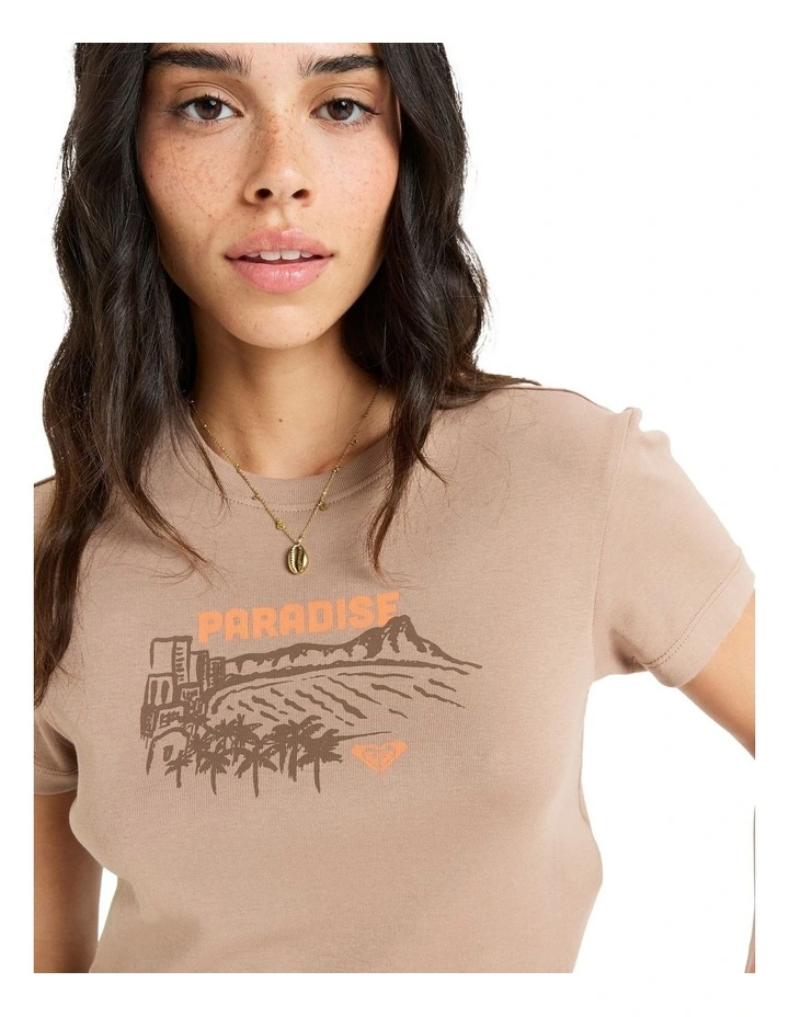Beach Love T-shirt in Brown image 4