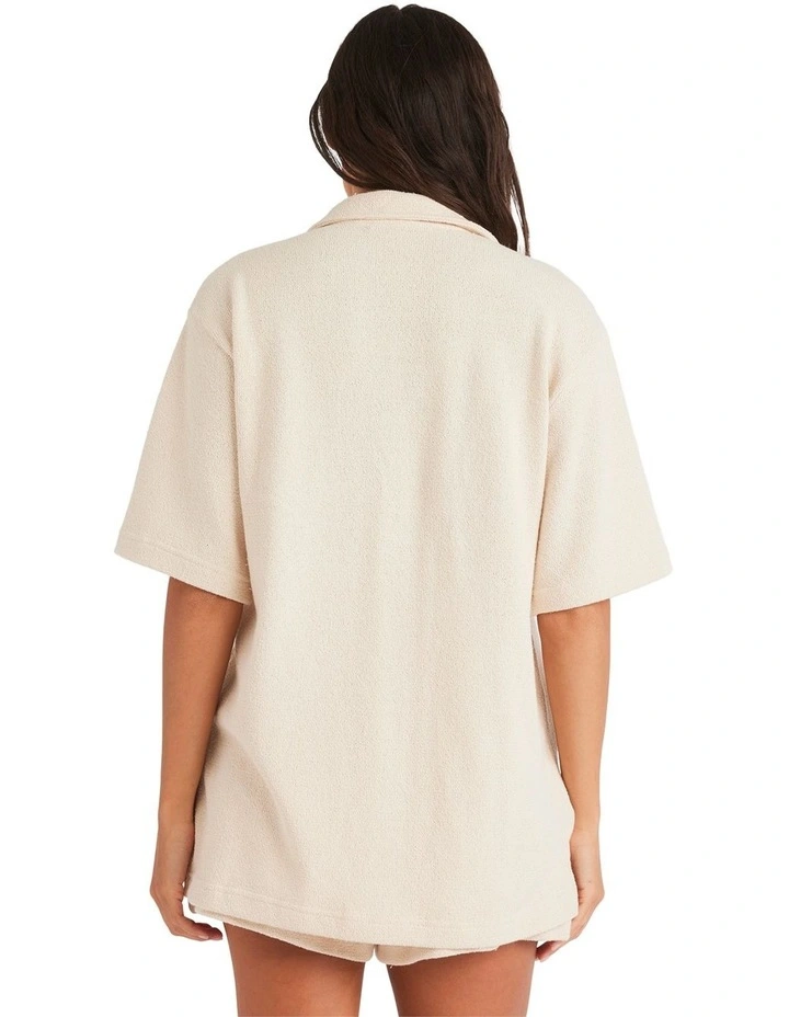 Always Sunny Short Sleeve Cap in Beige image 2
