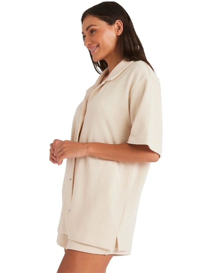 Always Sunny Short Sleeve Cap in Beige image 3
