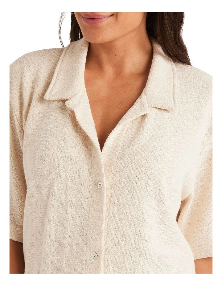 Always Sunny Short Sleeve Cap in Beige image 4