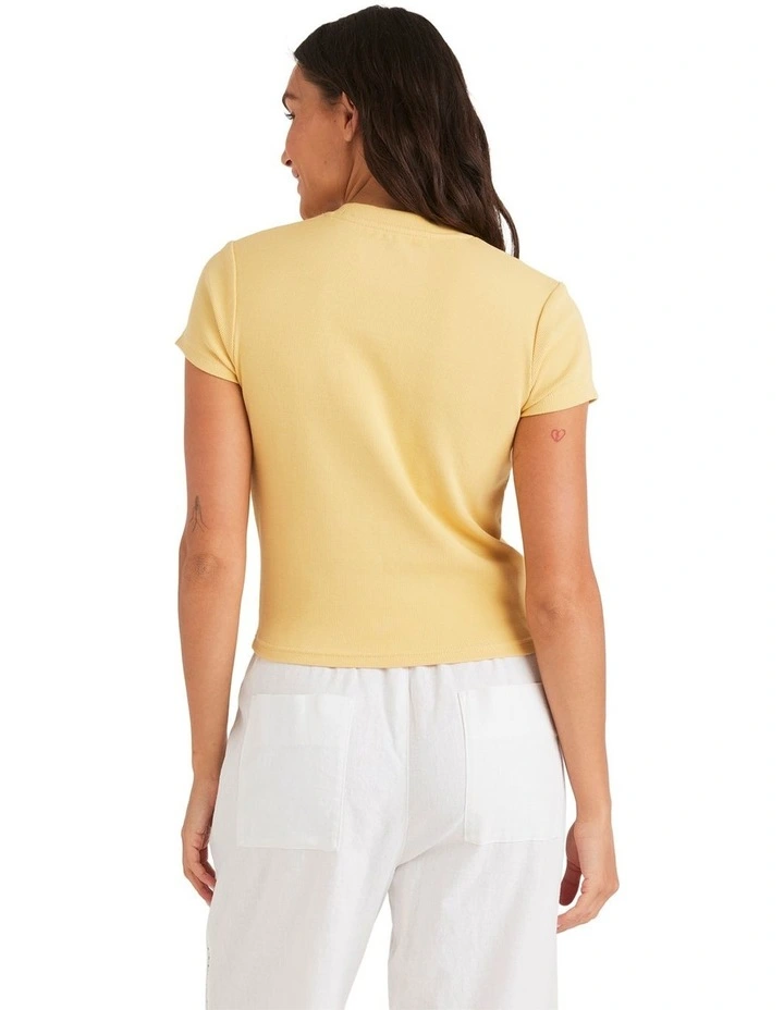 Oasis Baby Rib T-shirt in Yellow image 2