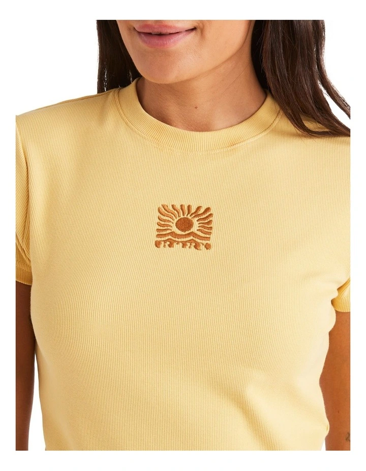 Oasis Baby Rib T-shirt in Yellow image 4