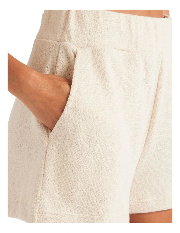 Always Sunny Elastic Waist Shorts in Parchment image 4