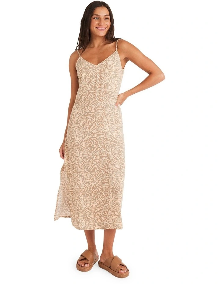 Gone Wlld Stay Sunny Midi Dress in Parchment image 1
