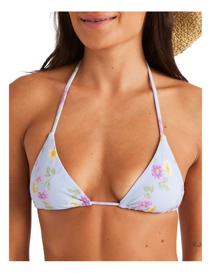Wildflower Tiki Tri Bikini Top in Misty Blue image 4