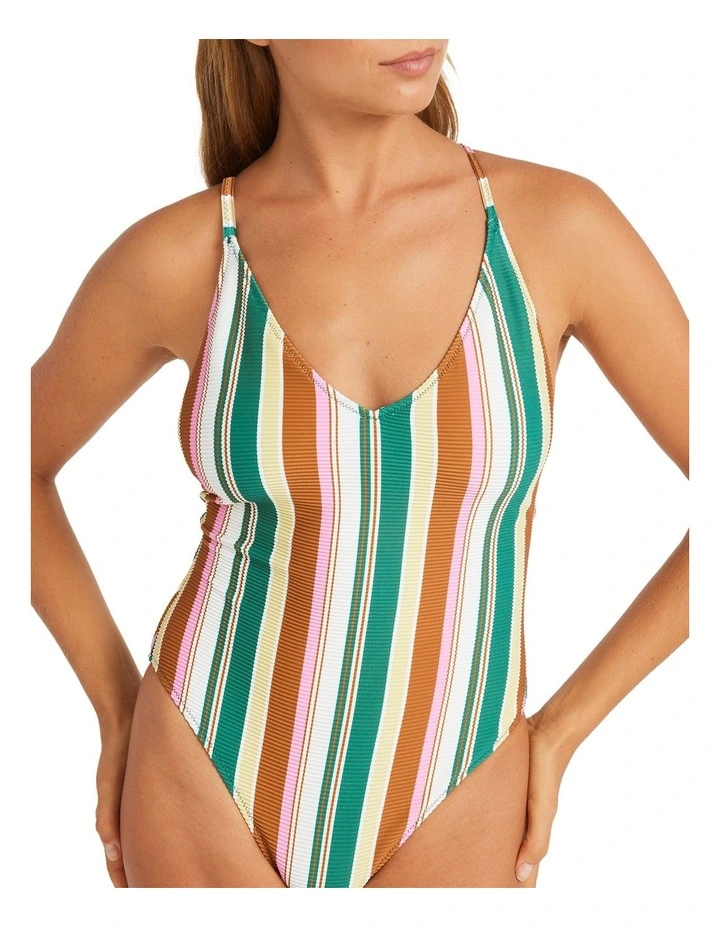 Fields V-Neck One Piece Swimsuit in Multi image 4