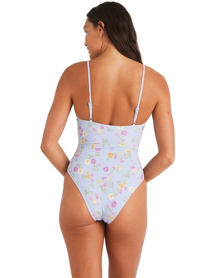 Wildflower One Piece Swimsuit in Misty Blue image 2