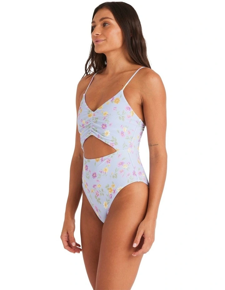 Wildflower One Piece Swimsuit in Misty Blue image 3