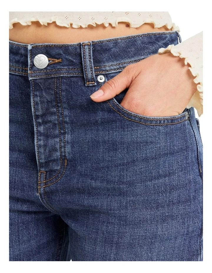 Patti Straight Denim Jeans in Medium Blue image 4
