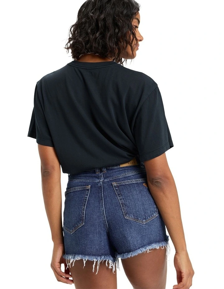 Eva Denim Shorts in Medium Blue image 2