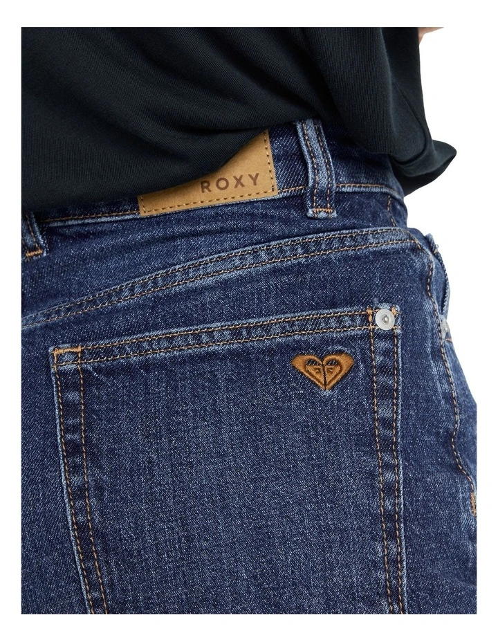 Eva Denim Shorts in Medium Blue image 4