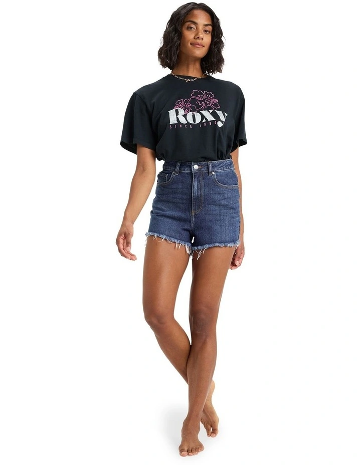 Eva Denim Shorts in Medium Blue image 5