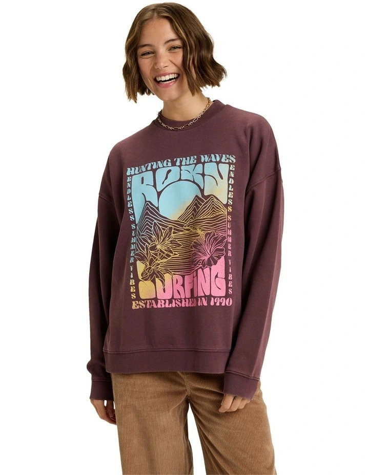 Lineup Oversized Crew Neck Jumper in Huckleberry image 1