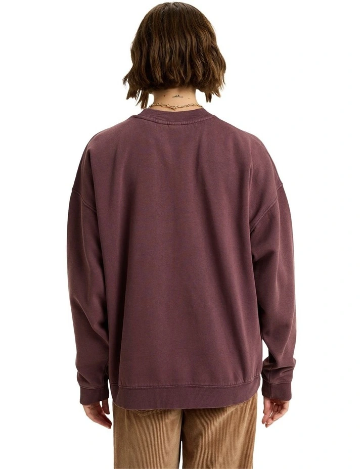 Lineup Oversized Crew Neck Jumper in Huckleberry image 2