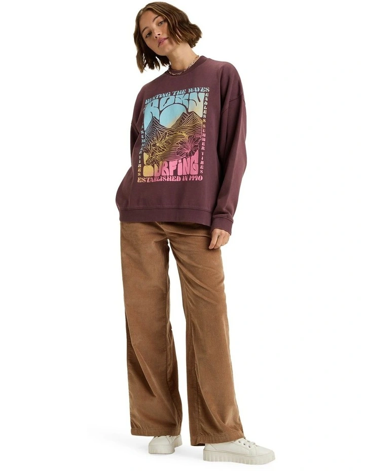 Lineup Oversized Crew Neck Jumper in Huckleberry image 5