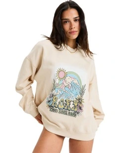 Lineup Oversized Crew Neck Jumper in Parchment