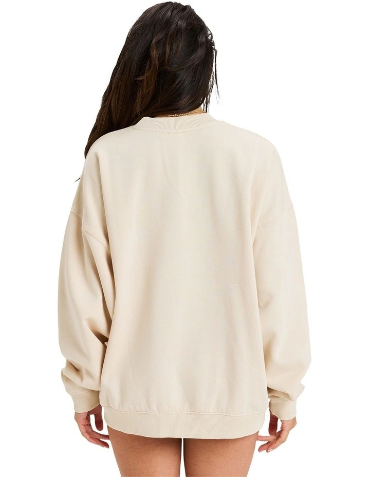 Lineup Oversized Crew Neck Jumper in Parchment image 2