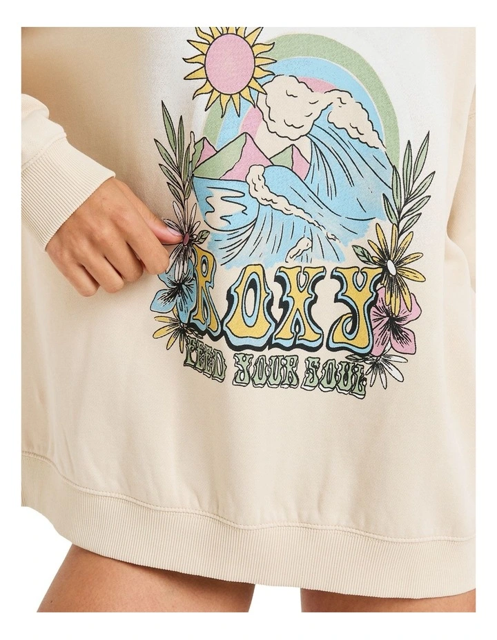 Lineup Oversized Crew Neck Jumper in Parchment image 4