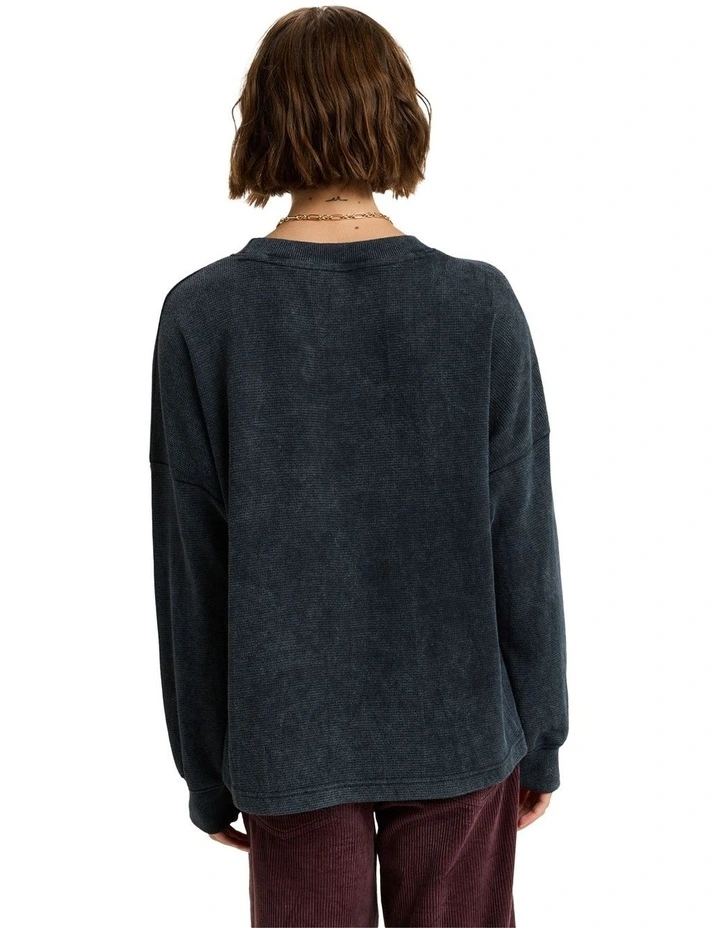 Eastside Midweight Crew Neck in Black image 2