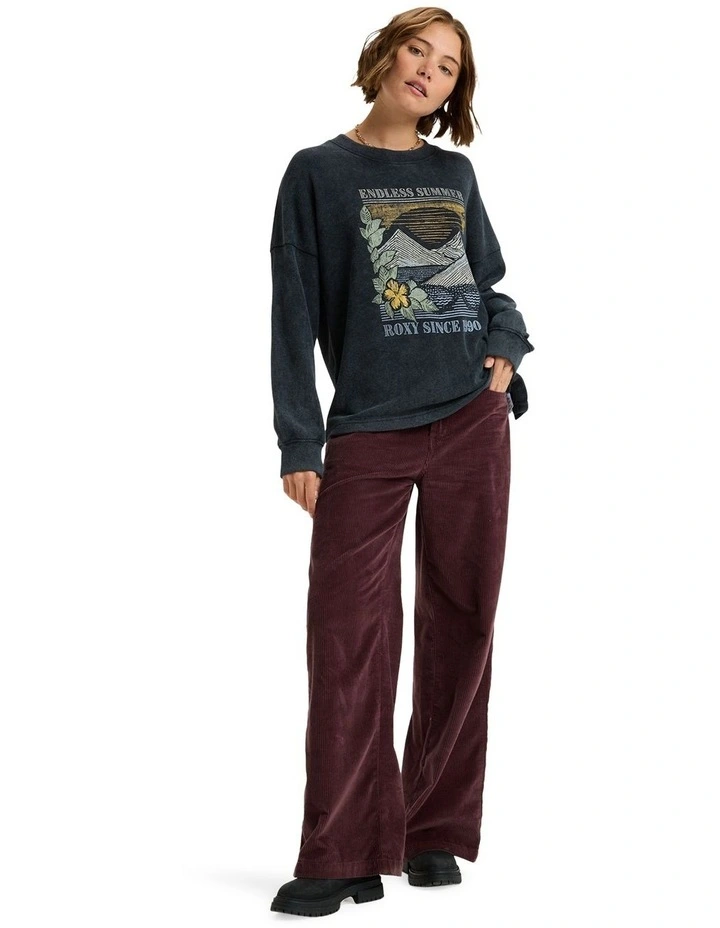 Eastside Midweight Crew Neck in Black image 5