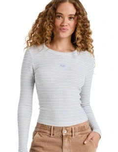 Spellbound Stripes Long Sleeve T-shirt in White