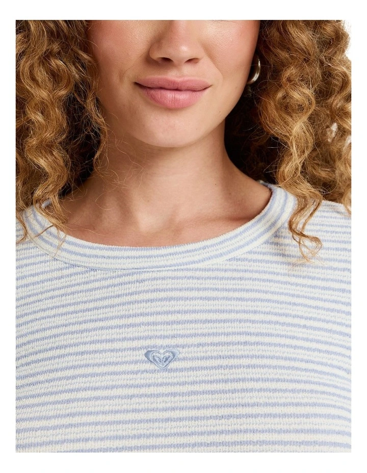 Spellbound Stripes Long Sleeve T-shirt in White image 4