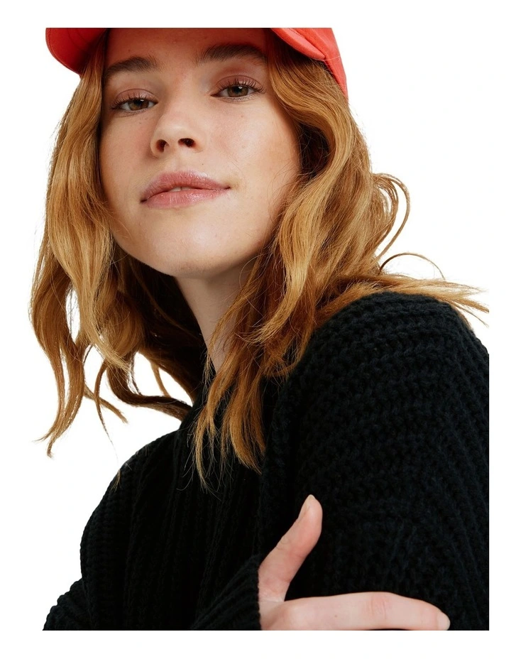 Coming Home Crew Neck Jumper in Black image 4