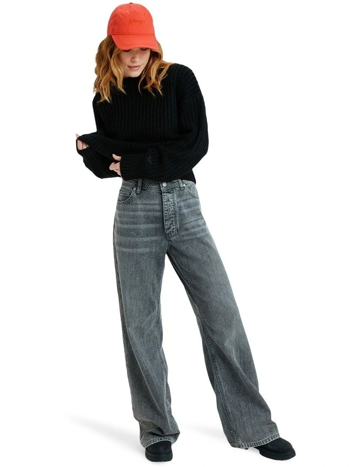 Coming Home Crew Neck Jumper in Black image 5