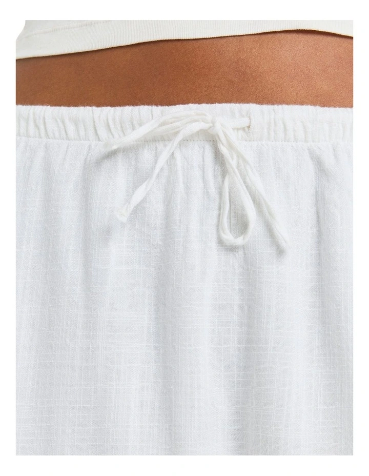 Over The Waves Midi Skirt in White image 4